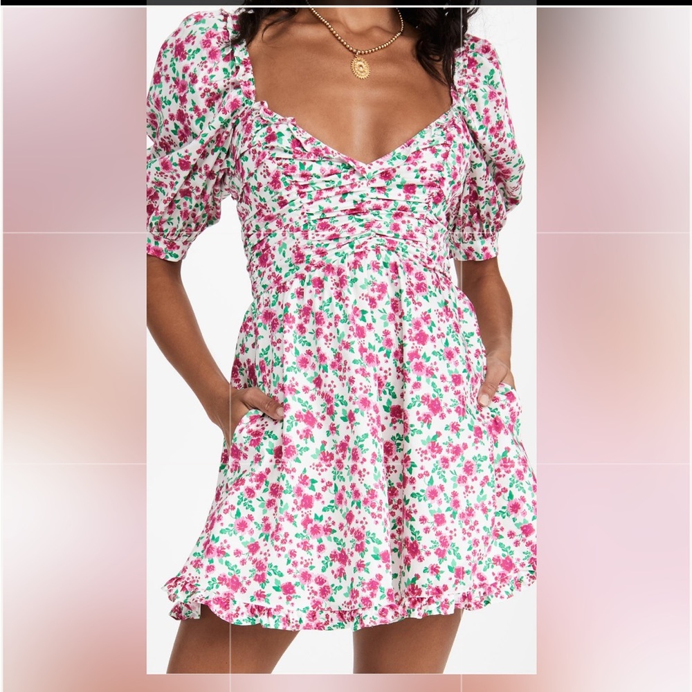 For love and lemons petal floral mini dress size small